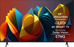 Телевизор QLED Hisense 65" 65E7NQ черный 4K Ultra HD 60Hz DVB-T DVB-T2 DVB-C DVB-S DVB-S2 USB WiFi Smart TV