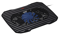 Подставка для ноутбука Buro BU-LCP156-B114 15.6" 357x265x33мм 1xUSB 1x 140ммFAN 345г металлическая сетка/пластик черный