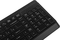 Клавиатура + мышь A4Tech Fstyler F1512 клав:черный мышь:черный USB (F1512 BLACK)