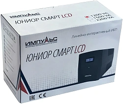 Источник бесперебойного питания Импульс Юниор Смарт 1200 720Вт 1200ВА черный