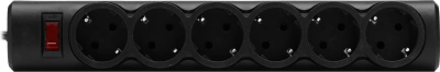 Сетевой фильтр Defender DFS 155 5м (6 розеток) черный (коробка)