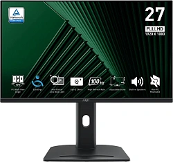 Монитор MSI 27" Pro MP275PG черный IPS LED 16:9 HDMI M/M матовая HAS Piv 300cd 178гр/178гр 1920x1080 100Hz VGA DP FHD 6.03кг