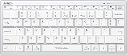 Клавиатура A4Tech FBX51C белый USB беспроводная BT/Radio slim Multimedia (FBX51C WHITE)