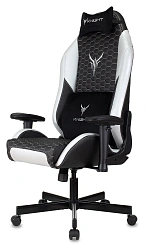 Кресло игровое Knight Neon черный/серебряный соты экокожа с подголов. крестов. металл