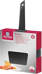 Сковорода Rondell Kontur RDA-1486 круглая 24см покрытие: Xylan Plus ручка несъемная (с крышкой) графитовый