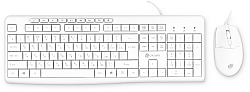 Клавиатура + мышь Оклик S650 клав:белый мышь:белый USB Multimedia (1875257)