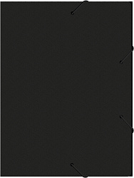 Папка-короб на резинке Бюрократ -BA25/05BLCK пластик 0.5мм корешок 25мм A4 черный