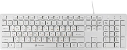 Клавиатура Оклик 500M белый USB slim Multimedia