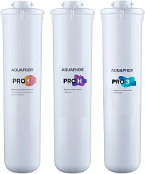 Комплект картриджей Аквафор Baby H Pro для проточных фильтров ресурс:8000л (упак.:3шт)