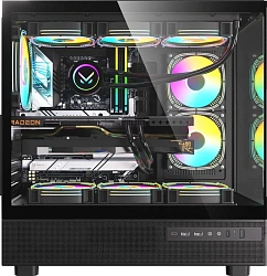 Корпус Formula Crystal Z8 черный без БП ATX 11x120mm 4x140mm 1xUSB3.0 audio bott PSU