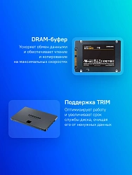 Накопитель SSD Samsung SATA-III 1TB MZ-77Q1T0BW 870 QVO 2.5"