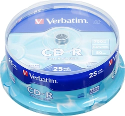 Диск CD-R Verbatim 700Mb 52x Cake Box (25шт) (43432)