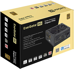 Блок питания Exegate ATX 1000W 1000PPH 80+ bronze (20+4pin) APFC 120mm fan 8xSATA