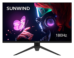 Монитор SunWind 27" SUN-M27BG130 черный IPS LED 3ms 16:9 HDMI матовая 300cd 178гр/178гр 2560x1440 180Hz G-Sync DP QHD 4.95кг