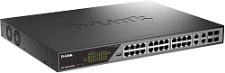 Коммутатор D-Link DSS-200G-28MPP/A1A (L2) 24x1Гбит/с 4xКомбо(1000BASE-T/SFP) 518W настраиваемый