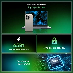 Сетевое зар./устр. Digma Pro DPW6C 65W 3.25A (PD+QC) USB-C/USB-A универсальное белый (DPW6С6GX11WH)