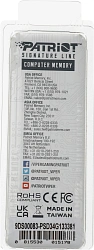 Память DDR3 4Gb 1333MHz Patriot PSD34G133381 RTL PC3-10600 CL9 DIMM 240-pin 1.5В single rank Ret
