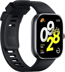 Смарт-часы Xiaomi Redmi Watch 4 1.97" AMOLED корп.черный рем.черный разм.брасл.:135-205мм (BHR7854GL)