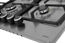 Газовая варочная поверхность Haier HHX-M64CNX нержавеющая сталь