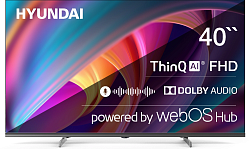 Телевизор LED Hyundai 40" H-LED40BS5100 WebOS Frameless Metal черный/серый FULL HD 60Hz DVB-T DVB-T2 DVB-C DVB-S DVB-S2 USB WiFi Smart TV