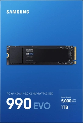 Накопитель SSD Samsung PCIe 4.0 x4 1TB MZ-V9E1T0B/AM 990 EVO M.2 2280