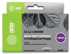 Картридж струйный Cactus CS-LC1280XBK черный (62мл) для Brother MFC-J6510/6910DW с чипом