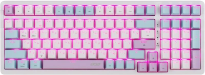 Клавиатура Acer OKW304 механическая белый USB Multimedia for gamer LED (ZL.KBDCC.01V)