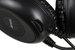 Наушники с микрофоном A4Tech HU-30 черный 2м накладные USB оголовье