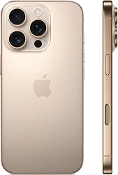 Смартфон Apple A3294 iPhone 16 Pro 256Gb бежевый титан моноблок 3G 4G 2Sim 6.3" 1206x2622 iOS 18 48Mpix 802.11 a/b/g/n/ac/ax/be NFC GPS Protect