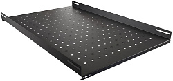 Полка стационарная NTSS NTSS-FS-H-1000-BL 1U нагр.:100кг. 19" 750мм черный (упак.:1шт)