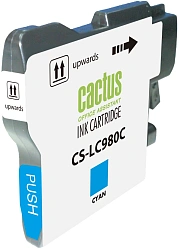 Картридж струйный Cactus CS-LC980C голубой (16мл) для Brother DCP-145C/165C/MFC-250C/290C с чипом