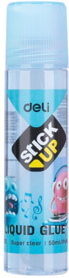 Клей жидкий Deli EA21200 50мл корп.ассорти прозрачный дисплей картонный Stick UP