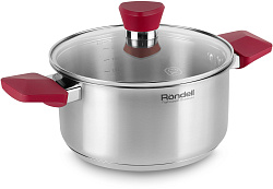 Кастрюля Rondell Strike RDS-815 4.8л. d=24см (с крышкой) стальной