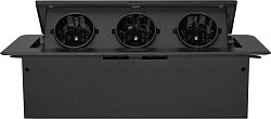 Розетка Cactus CS-SOCKET-EU3-BK для столешницы 26.5x11.8x6.5см черный