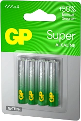 Батарея GP Super 24AA21-2CRSBC4 AAA (4шт)