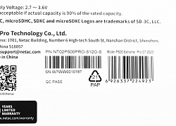 Флеш карта microSDXC 512GB Netac NT02P500PRO-512G-S P500 Extreme Pro