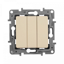 Выключатель Legrand Etika скрыт. 3кл. IP20 слоновая кость (672313)