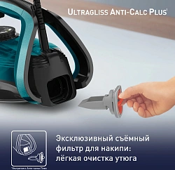 Утюг Tefal Ultragliss Plus FV6832E0 2800Вт бирюзовый/черный
