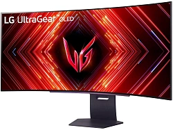 Монитор LG 44.5" UltraGear 45GS95QE-B черный OLED LED 21:9 HDMI M/M матовая HAS Piv 1500000:1 1300cd 178гр/178гр 3440x1440 240Hz G-Sync FreeSync Premium Pro DP SPDIF WQ USB 12.3кг