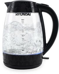 Чайник электрический Hyundai HYK-G4505 2л. 2200Вт черный корпус: стекло/пластик