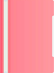 Папка-скоросшиватель Бюрократ -PS20PINK A4 прозрач.верх.лист пластик розовый 0.12/0.16