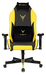 Кресло игровое Knight Neon черный/желтый соты экокожа с подголов. крестов. металл