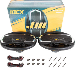 Колонки автомобильные Kicx JM-693 180Вт 90дБ 4Ом 16x23см (6x9дюйм) (ком.:2кол.) коаксиальные трехполосные