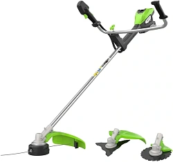 Триммер электрический Greenworks TB201H аккум. 2000Вт неразбор.штан. реж.эл.:леска/нож/диск