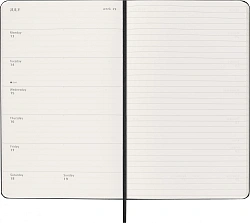Еженедельник Moleskine CLASSIC WKNT Large 130х210мм 144стр. черный
