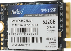 Накопитель SSD Netac PCIe 3.0 x4 512GB NT01NV30ES-512-E4X NV30ES M.2 2242