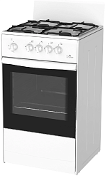 Плита Газовая Darina S GM 441 001 W белый (без крышки) реш.сталь