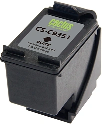 Картридж струйный Cactus CS-C9351 №21 черный (17мл) для HP DJ 3920/3940/D1360/D1460/D1470/D1560/D2330/D2360/D2430/D2460/F370/F375/F380/F2180/F2187/F2224/F2280/F2290/F4140/F4172/F4180/F4190 с чипом
