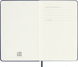 Еженедельник Moleskine CLASSIC WKNT Pocket 90x140мм 144стр. синий сапфир