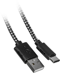 Кабель Buro Braided BHP RET TYPEC1 USB (m)-USB Type-C (m) 1м